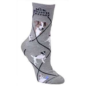  Jack Russell Terrier Gray Cotton Socks for ladies 9 11 