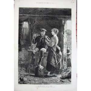   Roberts Art 1874 Man Woman Farm Barn Country Romance: Home & Kitchen