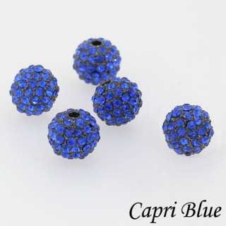 CRYSTAL ALLOY DISCO BALL SPACER LOOSE BEADS JEWELRY FINDINGS 10MM 
