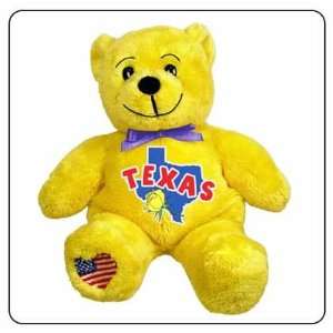    Texas Symbolz Plush Yellow Bear Stuffed Animal: Toys & Games