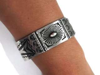 Edison Sandy Smith –Heavy Stamped Navajo Old Style Cuff  