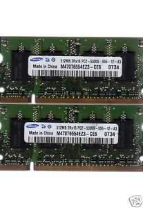 1GB 2x 512mb IBM Lenovo Thinkpad R51e/R52/T43 Memory  