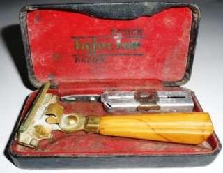Vintage Schick Injector Razor + Case & Blade Box KEY  