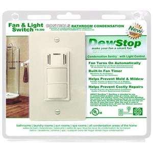   FS 200 A1 Condensation Control Sentry Fan and Light Switch, Almond
