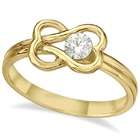 Allurez Diamond Love Knot Right Hand Fashion Ring in 14k Yellow Gold 