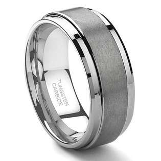 Tungsten Carbide Matte Mens Wedding Band Ring Size 7 15  Titanium Kay 