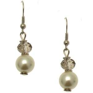   Jewellery   Crystal Bead & Faux Pearl   Classic Drop Earrings: Jewelry