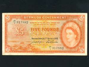 BermudaP 21d,5 Pounds,1966 * Queen Elizabeth *  