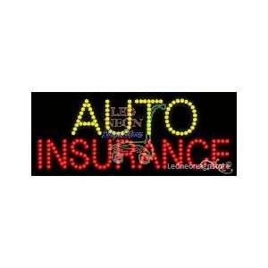  Auto Insurance LED Business Sign 11 Tall x 27 Wide x 1 