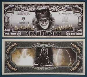 Frankenstein Dollar Bill Money PLUS HOLDER  