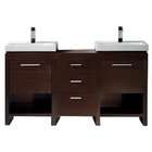   with optional rectangular mirror includes two sinks color finish