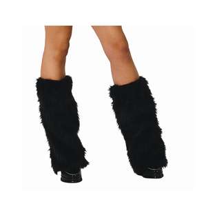 ROMA Black Furry Boot Covers 
