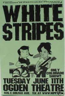 WHITE STRIPES 2003 DENVER CONCERT TOUR POSTER JACK &MEG  