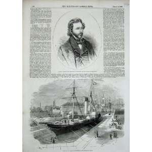  1856 New Graving Dock Lowestoft Colonel Fremont America 