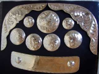   SHOW SILVER PLATD TRIMS For WESTERN SADDLE 10pc BY Showman  