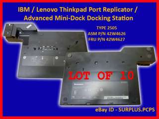 LOT of 10 IBM Lenovo ThinkPad Docking Station Port 2505  