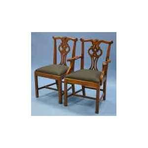  Set of 8 Chippendale Oak Dining Chairs: Furniture & Decor
