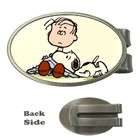 Carsons Collectibles Money Clip Oval of Art Deco Snoopy with Linus 