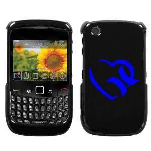   9300 3G BLUE HURLEY HEART ON A BLACK HARD CASE COVER 