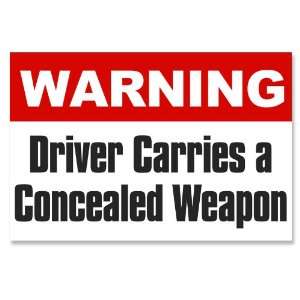 Warning Driver Carries Concealed Weapon (Gun Safety 