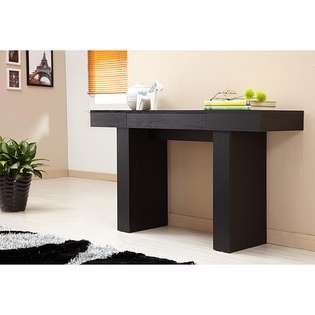 Overstock Perry Modern Black Finish Sofa Table at 