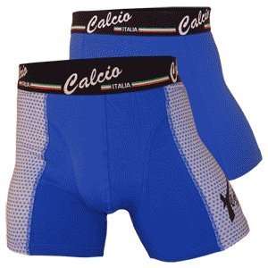   Calcio Italia Double Pack Compression Shorts   Blue