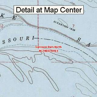 USGS Topographic Quadrangle Map   Garrison Dam North 