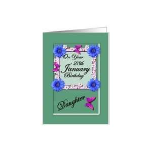  Month January & Age Specific 28th Birthday   Daughter Card 