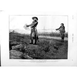   1874 CIMOURDAIN MEN COUNTRY SOLDIERS ANTIQUE PRINT