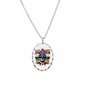    Necklace Oval Charm Bad Bones Skulls: Artsmith Inc: Jewelry