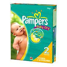 Pampers 72Ct Baby Dry Diaper Mega Pack   Size 2   Pampers   BabiesR 