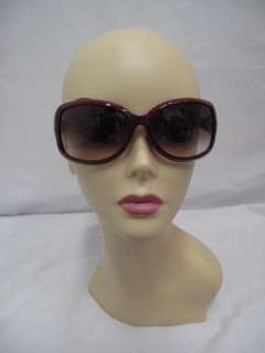 Gucci Maroon Plastic Crystal GG 3068 Side Large Frame Sunglasses 