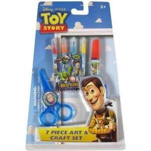  Toy Story 7Piece Art & Craft Set On Raised Blister Case 