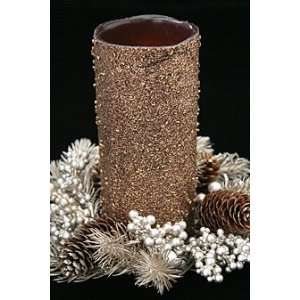   Inch Copper Battery Operated Candle with Wreath: Home & Kitchen