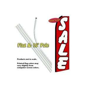  Sale (Red/White) Feather Banner Flag Kit (Flag & Pole 