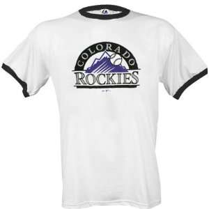 Colorado Rockies Logo Ringer T Shirt