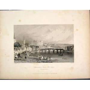   Inverness West Invernesshire Scotland Old Print C1877