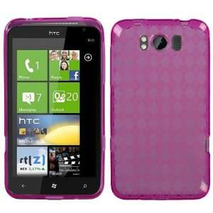  Hot Pink Argyle Pane Candy Skin Cover for HTC X310e: Cell 