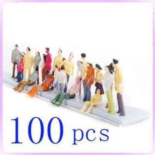 100pcs Model Trains 1150 Scale Painted Figures People  