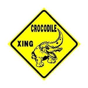  CROCODILE CROSSING gator reptile zoo sign