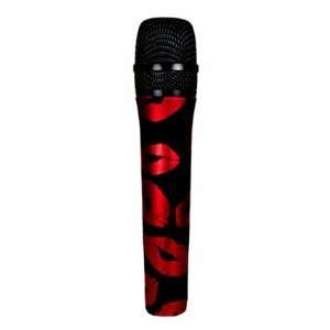  MicFX® Microphone Sleeve Red Lips on Black / For Corded 