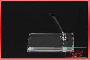 Rectangle Silver Guest Book Clear Pen Holder Wedding  