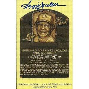  Reggie Jackson Autographed/Hand Signed Hall Of Fame Gold 