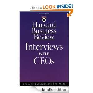 Harvard Business Review Interviews with Ceos Suzy Wetlaufer, Harvard 