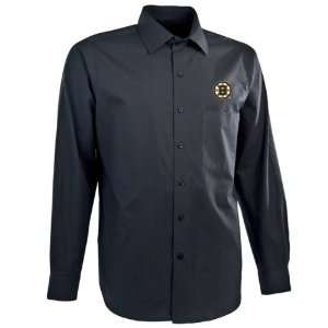  Boston Bruins Black Stoic Long Sleeve Dress Shirt Sports 