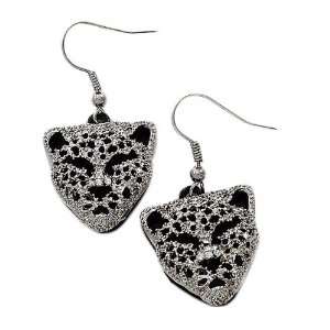    Silvertone Leopard Dangle Earrings Fashion Jewelry Jewelry