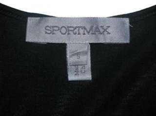SPORTSMAX/MAX MARA BLACK JERSEY RACER BACK SLIP DRESS~S  