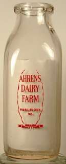 TALL PINT MILK BOTTLE IN NICE CONDITION, NO CHIPS OR CRACKS 