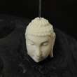 Head of the BUDDHA Bead White Buffalo BONE Art Carving Hand carved in 