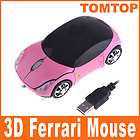 USB 3D Optical Car Mouse For PC / Laptop Pink shaped  